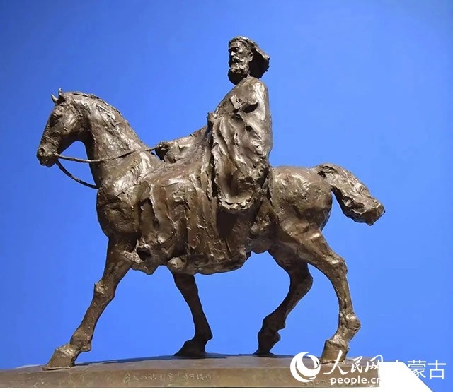 吳為山作品《馬可波羅》。人民網(wǎng)記者 富麗娟攝