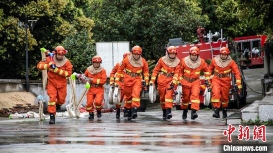 演練現(xiàn)場。瀘州消防供圖