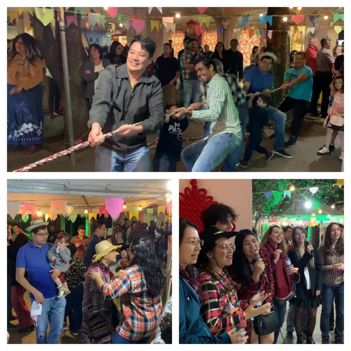 參與者在活動中體驗巴西豐收節(jié)文化元素。（圣保羅州立大學(xué)孔子學(xué)院供圖）