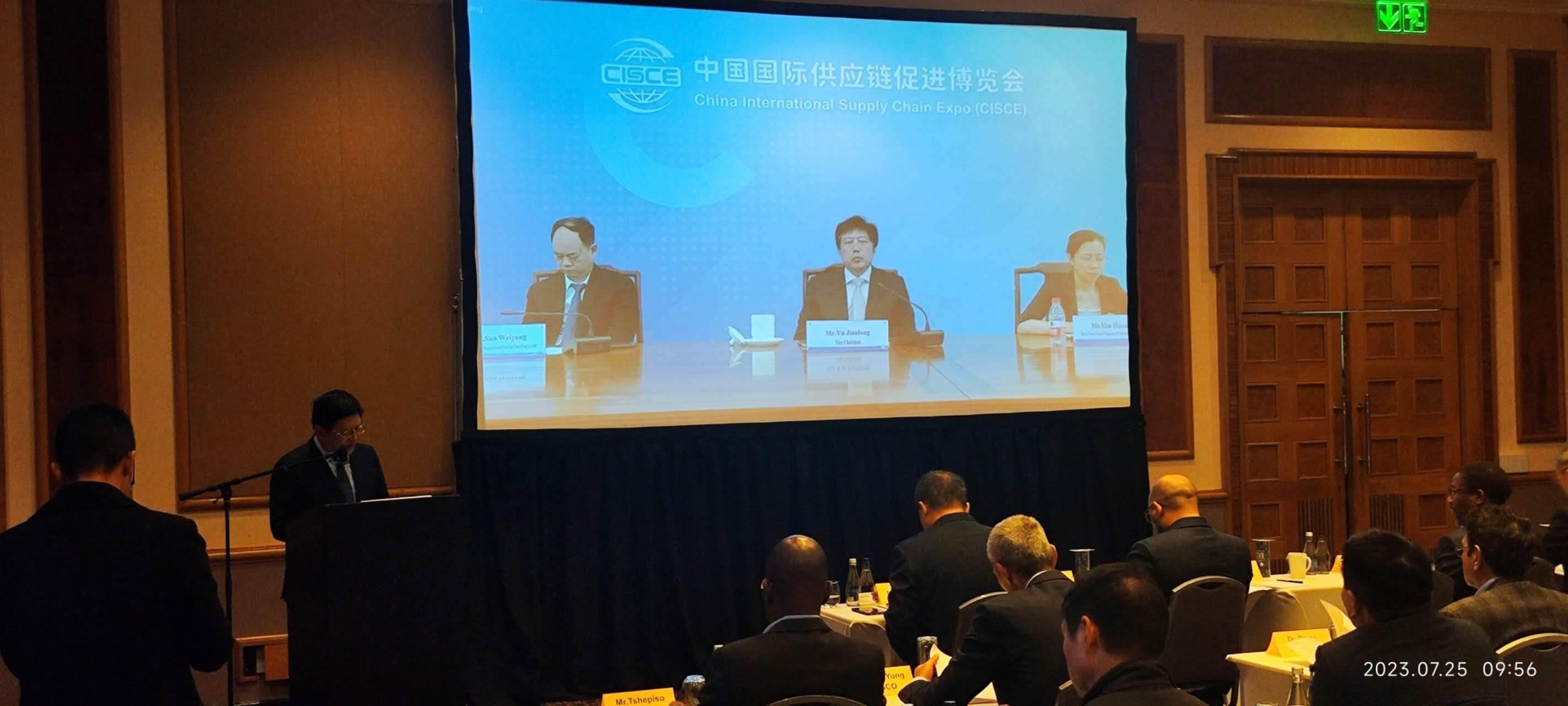 唐中東總領(lǐng)事致辭。圖片來源：貿(mào)促會(huì)