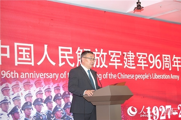 蒙古國國防部副部長瑪格奈致辭。人民網(wǎng)記者 霍文攝J