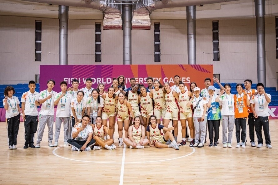 成都大運(yùn)會葡萄牙女子籃球隊(duì)。 受訪者供圖