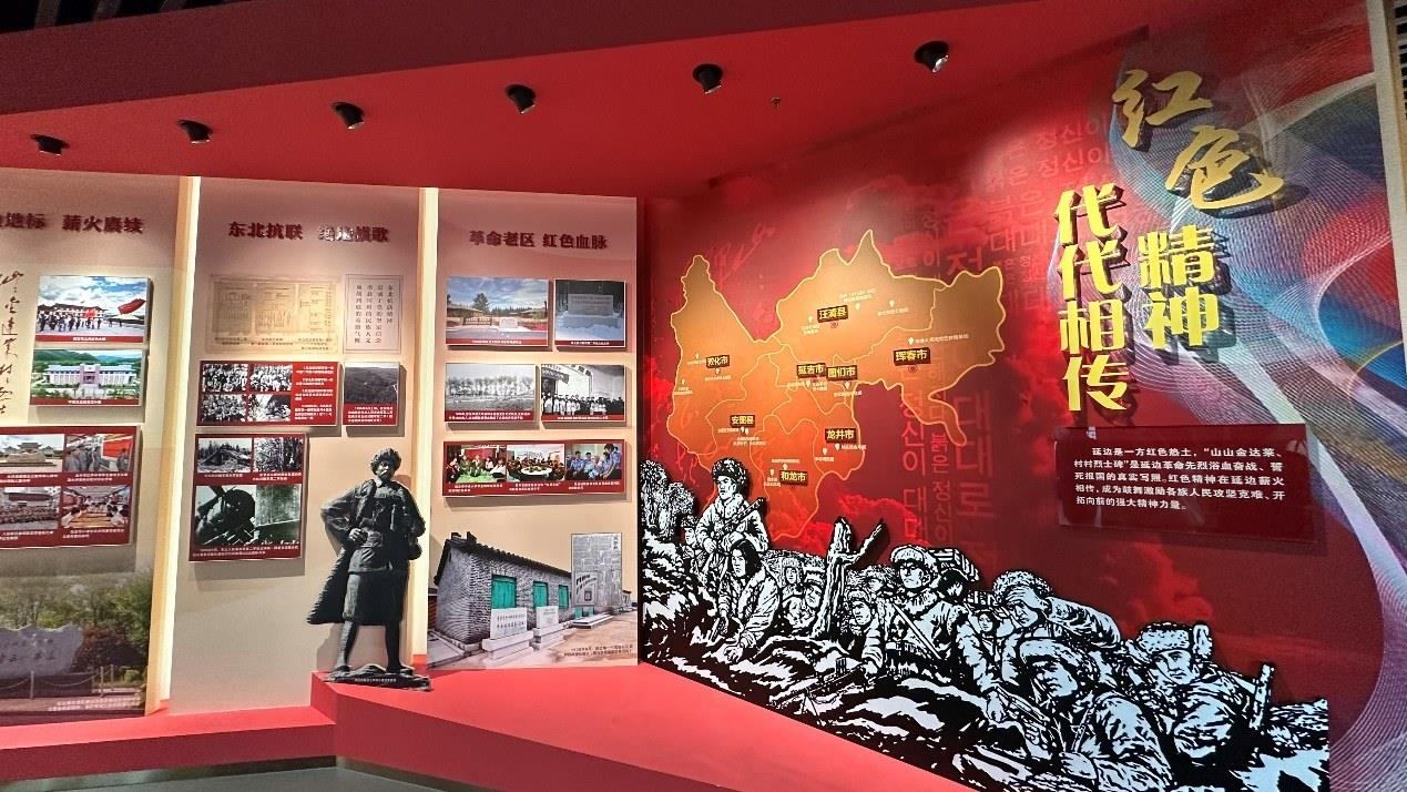 《千秋正氣-朝鮮族革命斗爭(zhēng)史陳列》展廳。人民網(wǎng)記者 金洪花攝