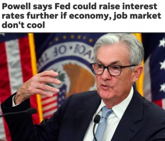  △《今日美國報(bào)》網(wǎng)站報(bào)道截圖（題圖為美聯(lián)儲主席鮑威爾）