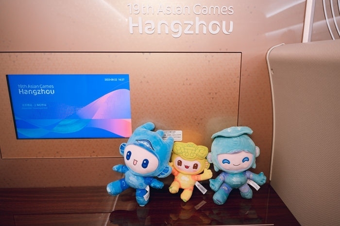 亞運(yùn)會(huì)吉祥物。上海鐵路局融媒體中心供圖