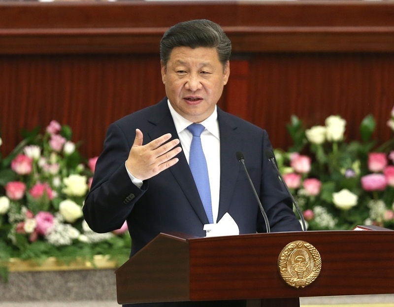 2016年6月22日，國家主席習(xí)近平在塔什干烏茲別克斯坦最高會(huì)議立法院發(fā)表題為《攜手共創(chuàng)絲綢之路新輝煌》的重要演講。