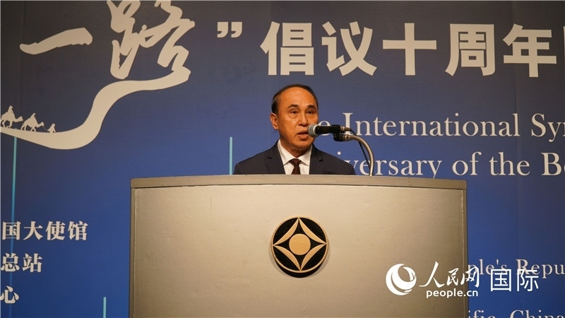 柬埔寨駐日大使圖伊瑞發(fā)言。人民網(wǎng) 蔣曉辰攝