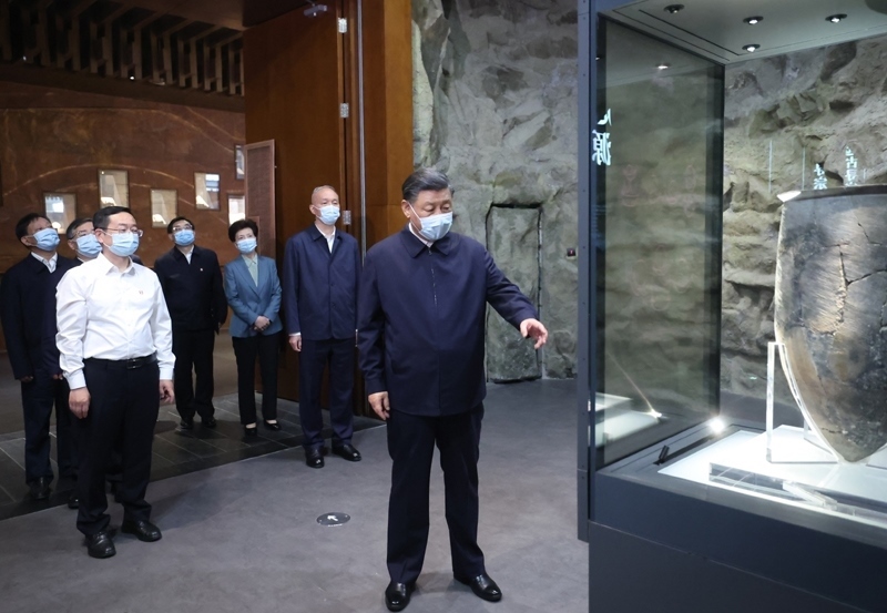 2023年6月2日，習(xí)近平來到中國歷史研究院內(nèi)的中國考古博物館調(diào)研。