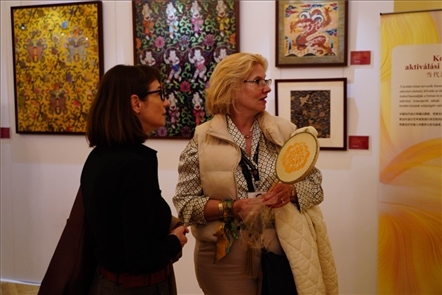 游客觀賞。布達(dá)佩斯中國(guó)文化中心供圖