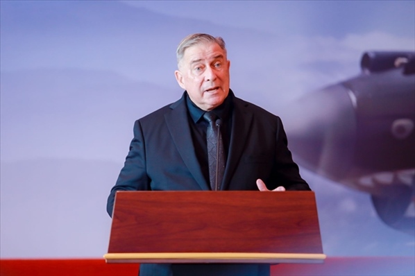 2023年10月30日，美中航空遺產(chǎn)基金會主席杰弗里·格林在中國人民抗日戰(zhàn)爭紀念館的活動中發(fā)表講話。中國人民對外友好協(xié)會供圖