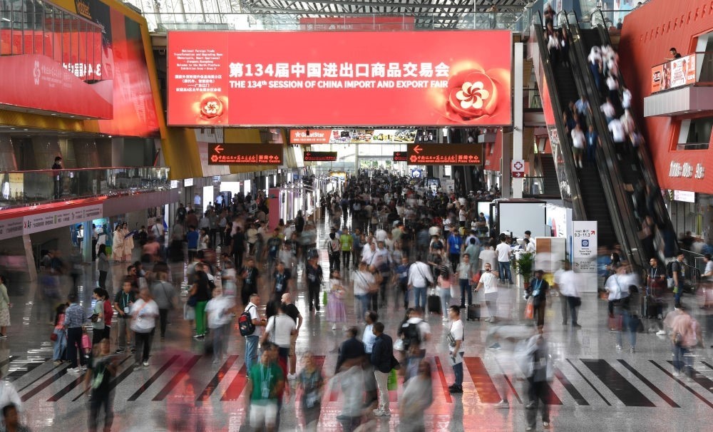 這是2023年10月15日拍攝的第134屆廣交會現(xiàn)場。新華社記者 鄧華 攝