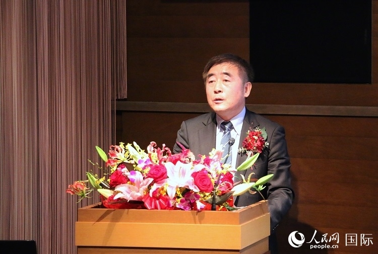 科盟會長楊克儉發(fā)表致辭。人民網(wǎng) 許可攝