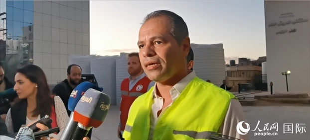 埃及衛(wèi)生部官員艾哈邁德·馬赫迪在接受記者采訪。人民網(wǎng)記者 沈小曉攝