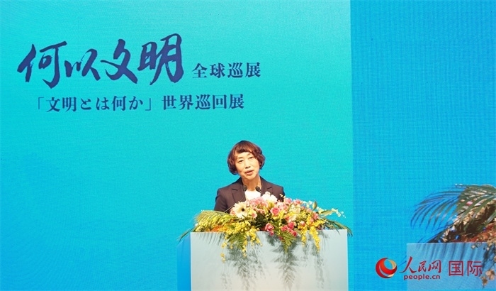 中央廣播電視總臺(tái)副臺(tái)長邢博致辭。人民網(wǎng) 蔣曉辰攝