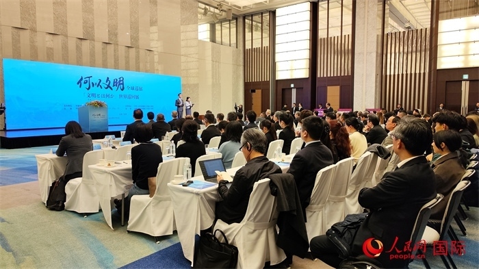 “何以文明”全球巡展?日本特展啟動(dòng)儀式現(xiàn)場(chǎng)。人民網(wǎng) 蔣曉辰攝