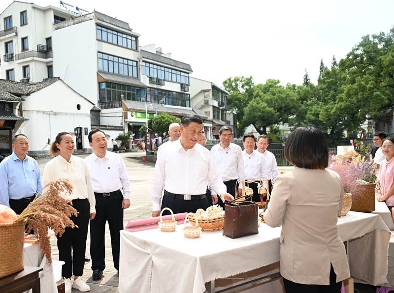 2023年9月20日，習(xí)近平在金華市義烏市后宅街道李祖村考察。