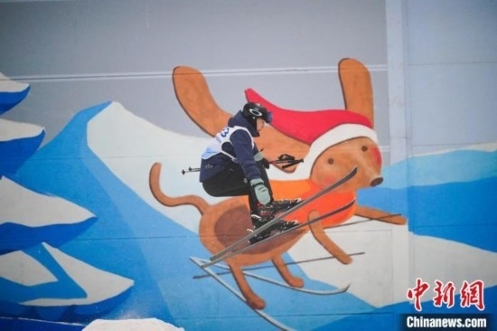 12月22日，云南省第一屆冬季運(yùn)動(dòng)會(huì)在昆明開(kāi)幕。圖為選手在公開(kāi)組男子自由式滑雪雪上技巧比賽中。中新社記者 劉冉陽(yáng) 攝