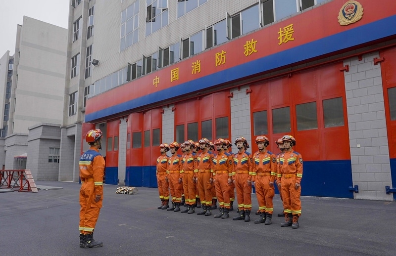 集結(jié)列隊(duì)。受訪(fǎng)者供圖