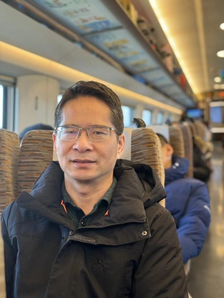 楊萬坤乘坐高鐵往返京津。（采訪對象供圖）