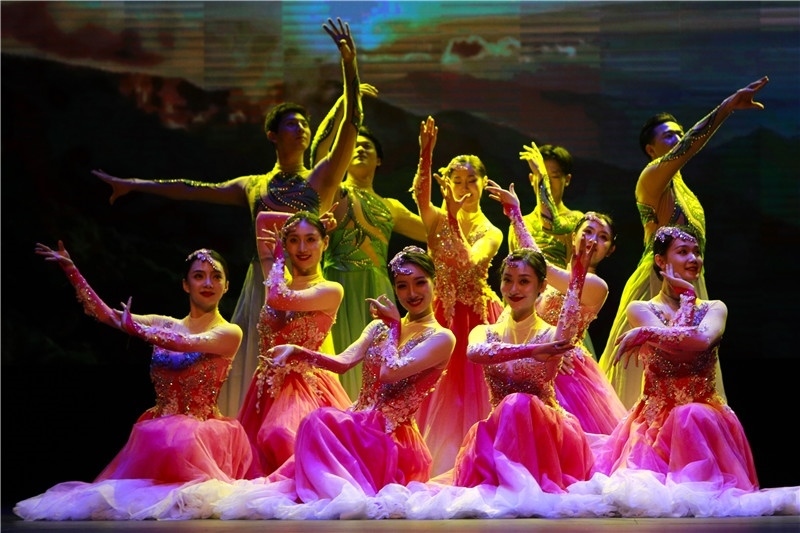 2024年“四海同春”慰?jī)S訪演團(tuán)亞太團(tuán)新西蘭惠靈頓演出現(xiàn)場(chǎng)。圖片由陸欣讌、孟韜、葉勇提供