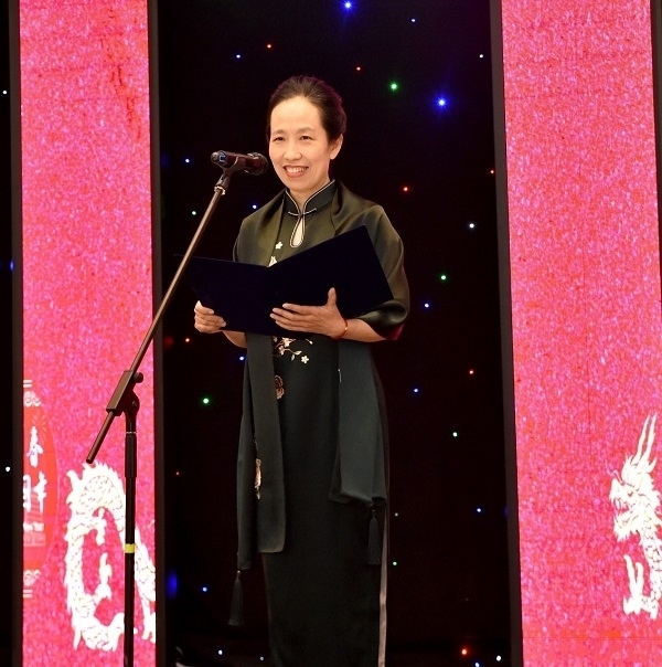 中國駐阿拉木圖總領(lǐng)事蔣薇致辭。中國駐阿拉木圖總領(lǐng)館供圖