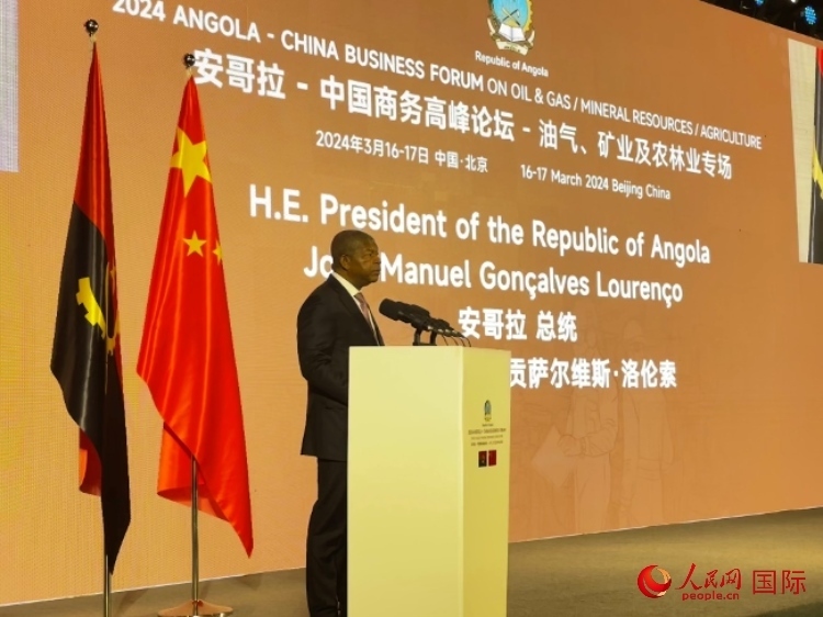 安哥拉總統(tǒng)若昂·曼努埃爾·貢薩爾維斯·洛倫索。人民網(wǎng)記者 張榮攝