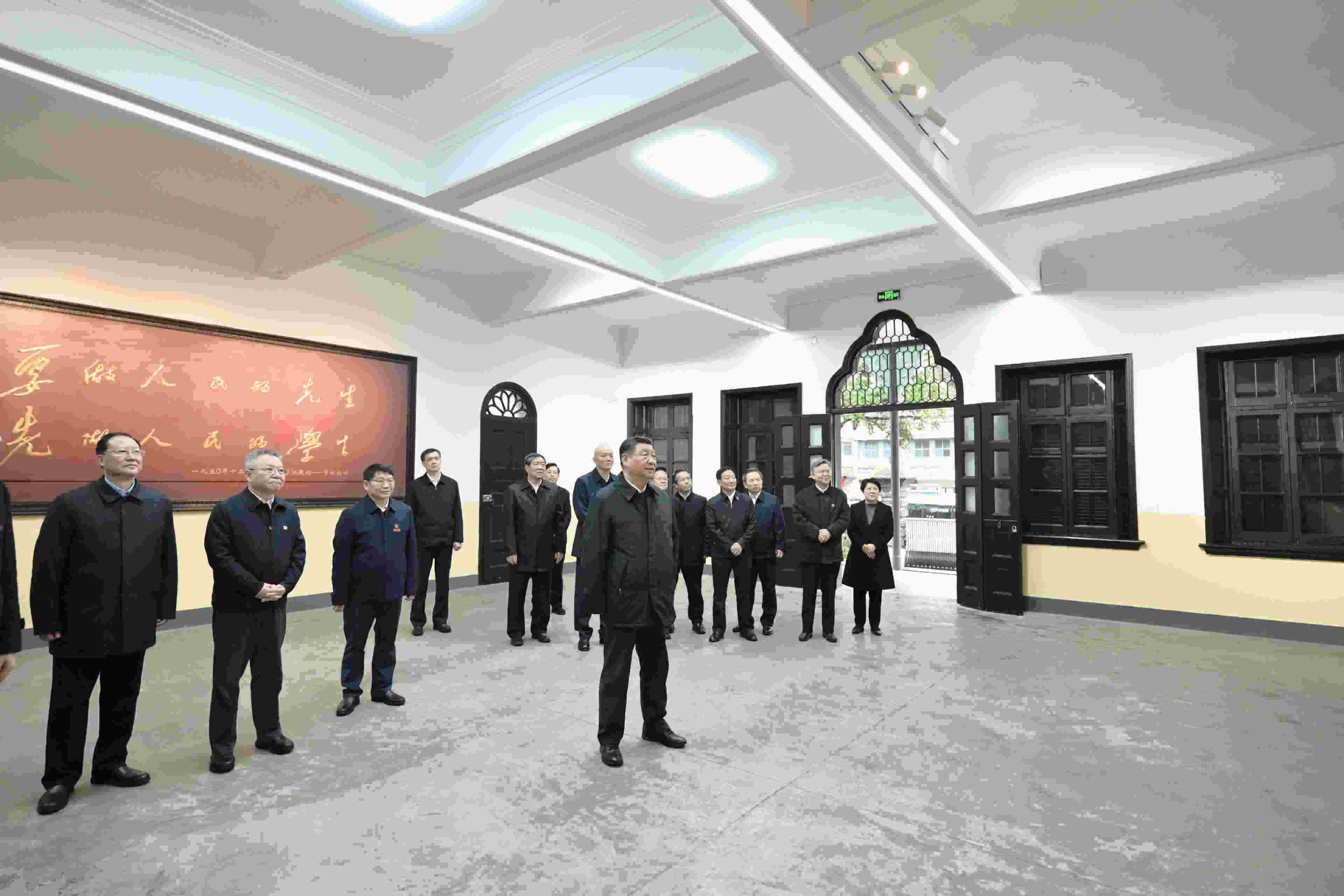 3月18日，習(xí)近平總書記在湖南第一師范學(xué)院（城南書院校區(qū)）考察。