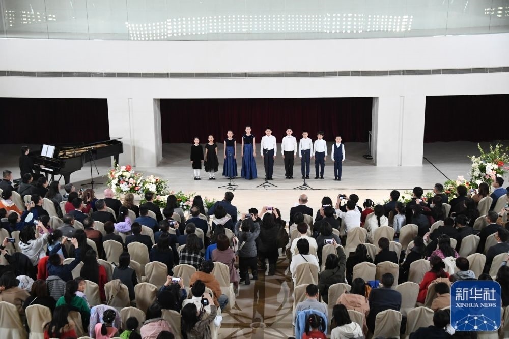 3月21日，金融街童聲合唱團(tuán)在音樂會上演出。新華社記者 任超 攝