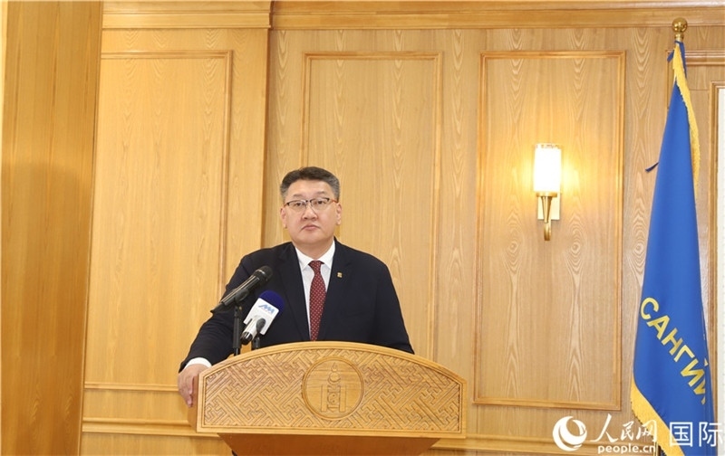 扎布赫楞部長致辭。人民網(wǎng)記者 霍文攝