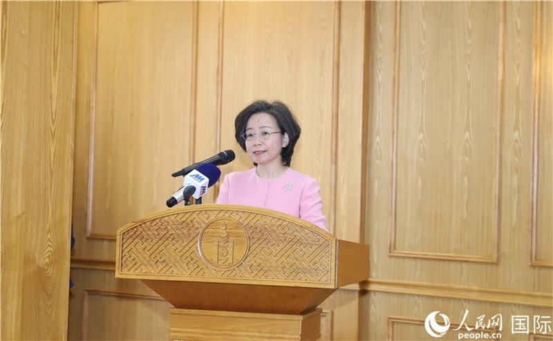 沈敏娟大使致辭。人民網(wǎng)記者 霍文攝