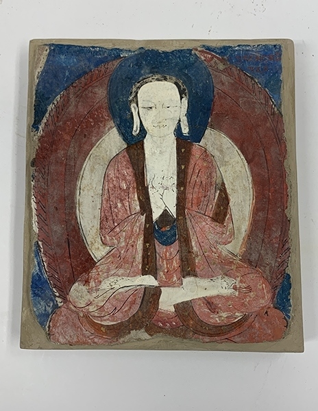 佛像壁畫(huà)殘片（暫定名）。國(guó)家文物局供圖