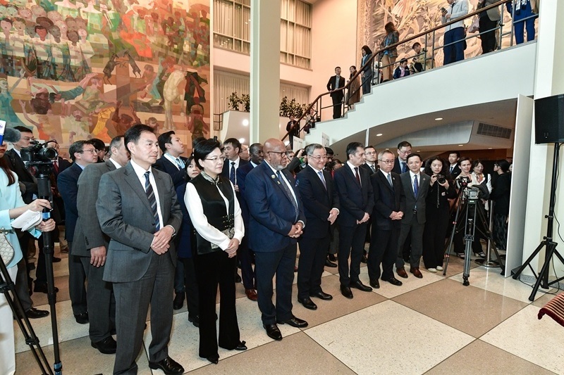 圖為“遇鑒漢字，和合共生”漢字展活動現(xiàn)場。（主辦方供圖）