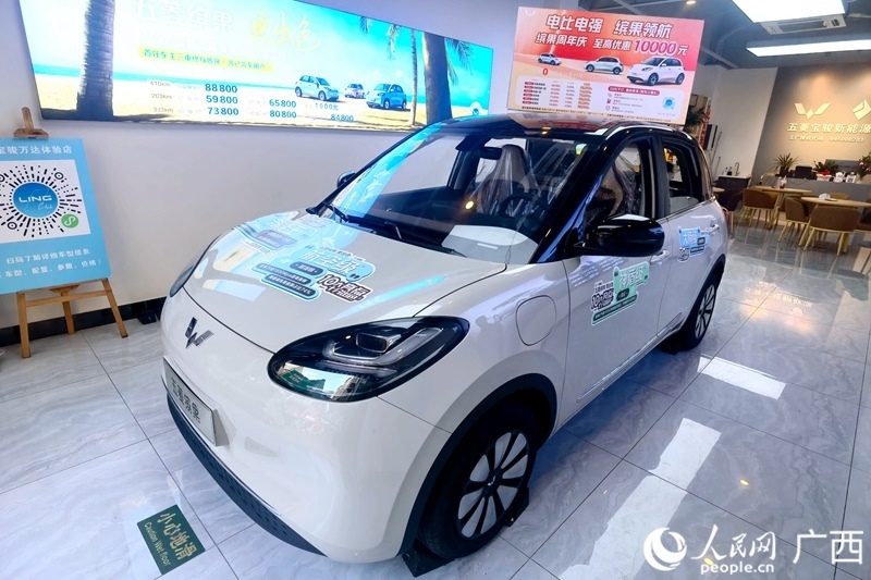五菱汽車推出置換補貼。人民網(wǎng)記者 陳燕攝