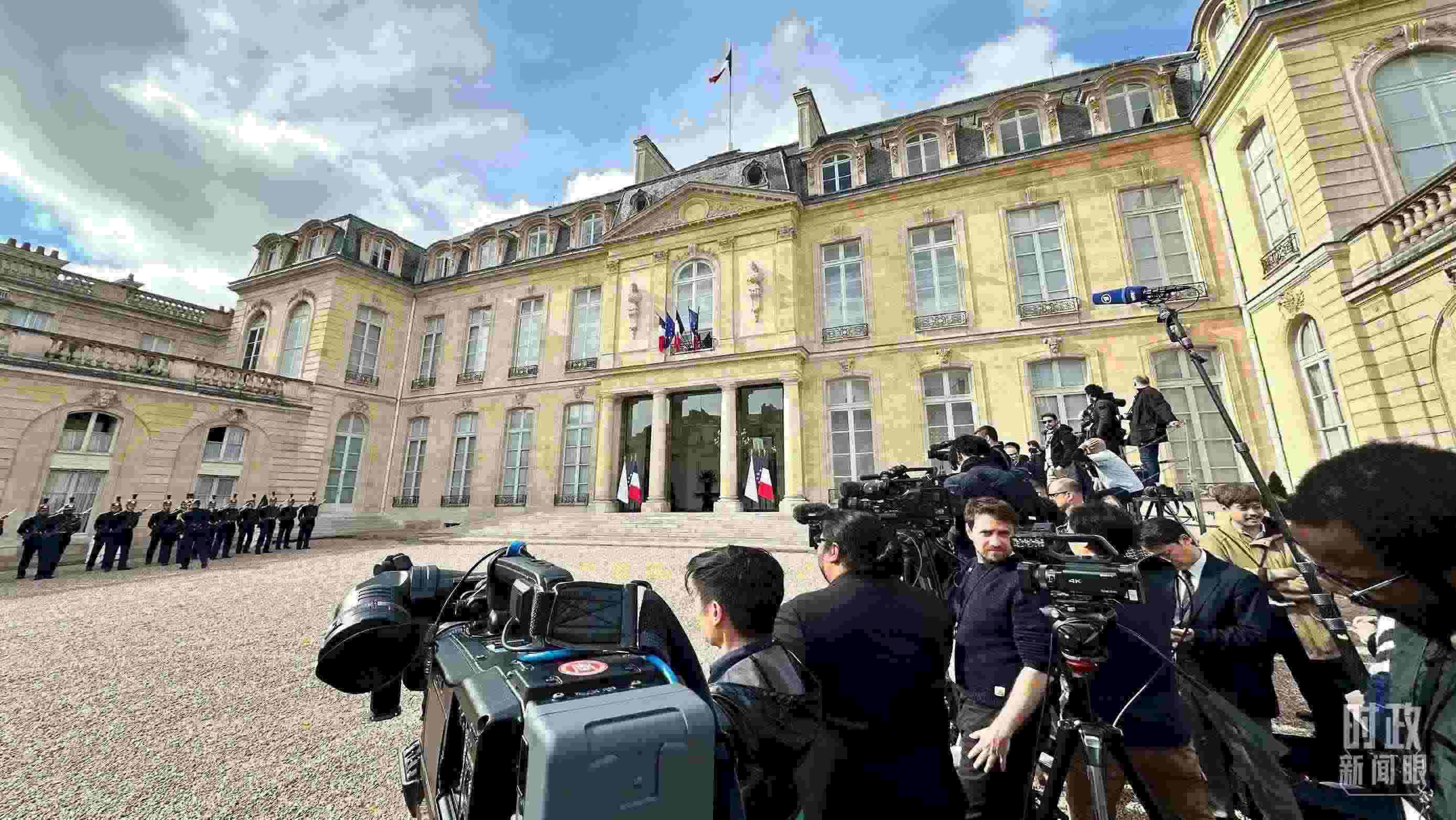 △愛麗舍宮。（總臺央視記者關(guān)舟拍攝）