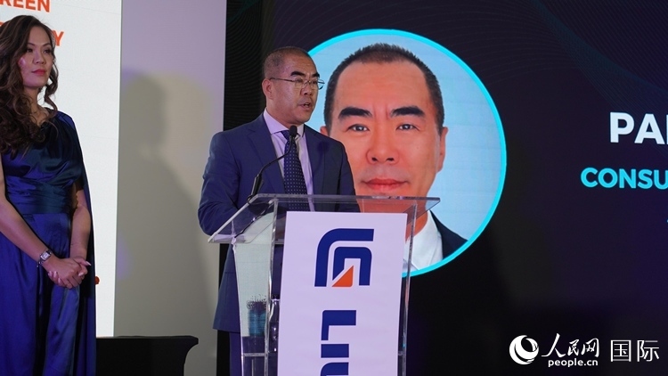 中國駐約翰內(nèi)斯堡總領(lǐng)事潘慶江發(fā)言致辭。人民網(wǎng) 張茜攝