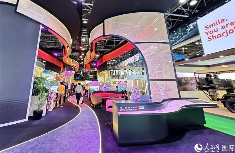 阿聯(lián)酋沙迦展臺。人民網(wǎng)記者管克江攝