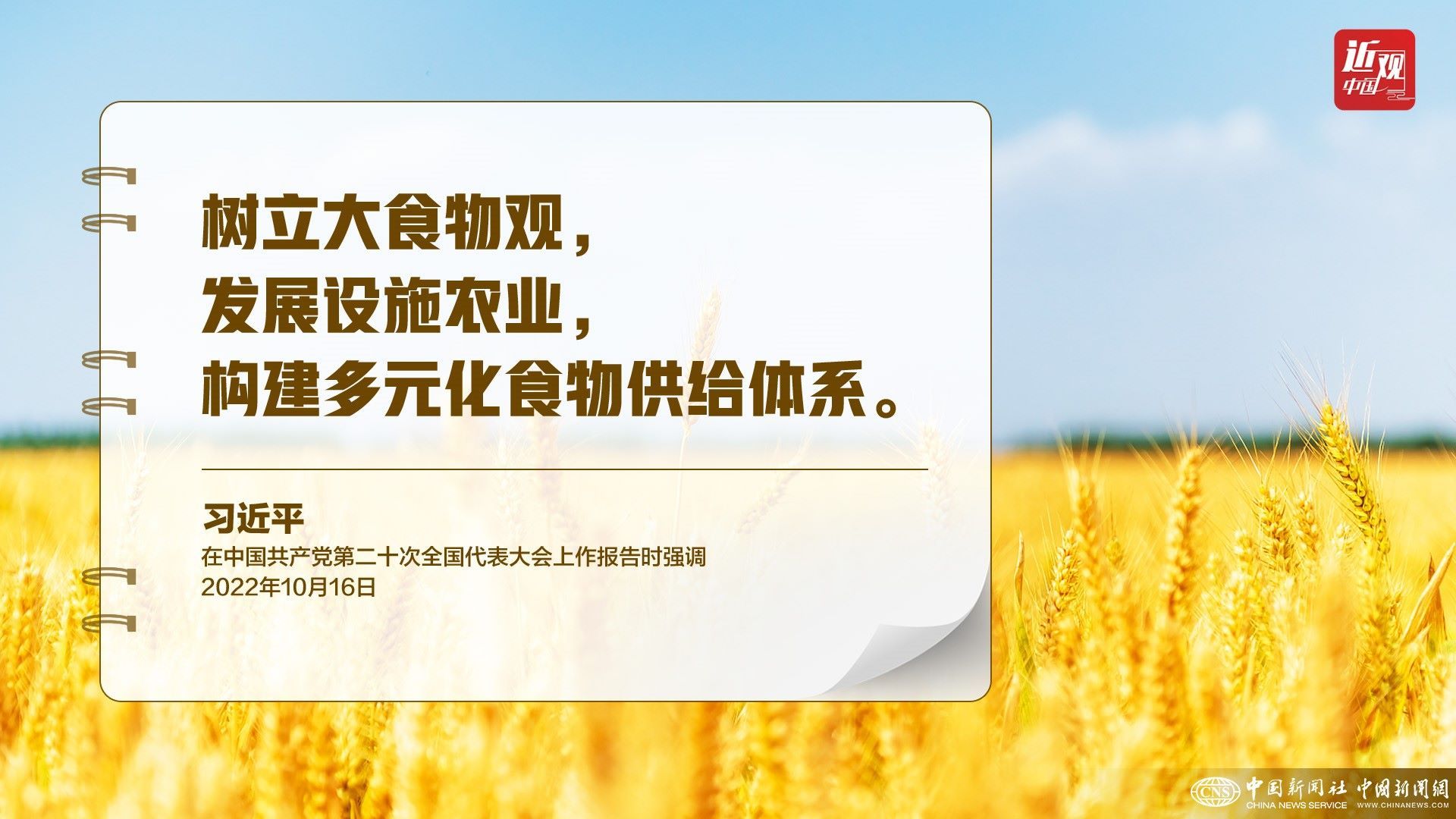 習近平：樹立大食物觀，構建多元化食物供給體系