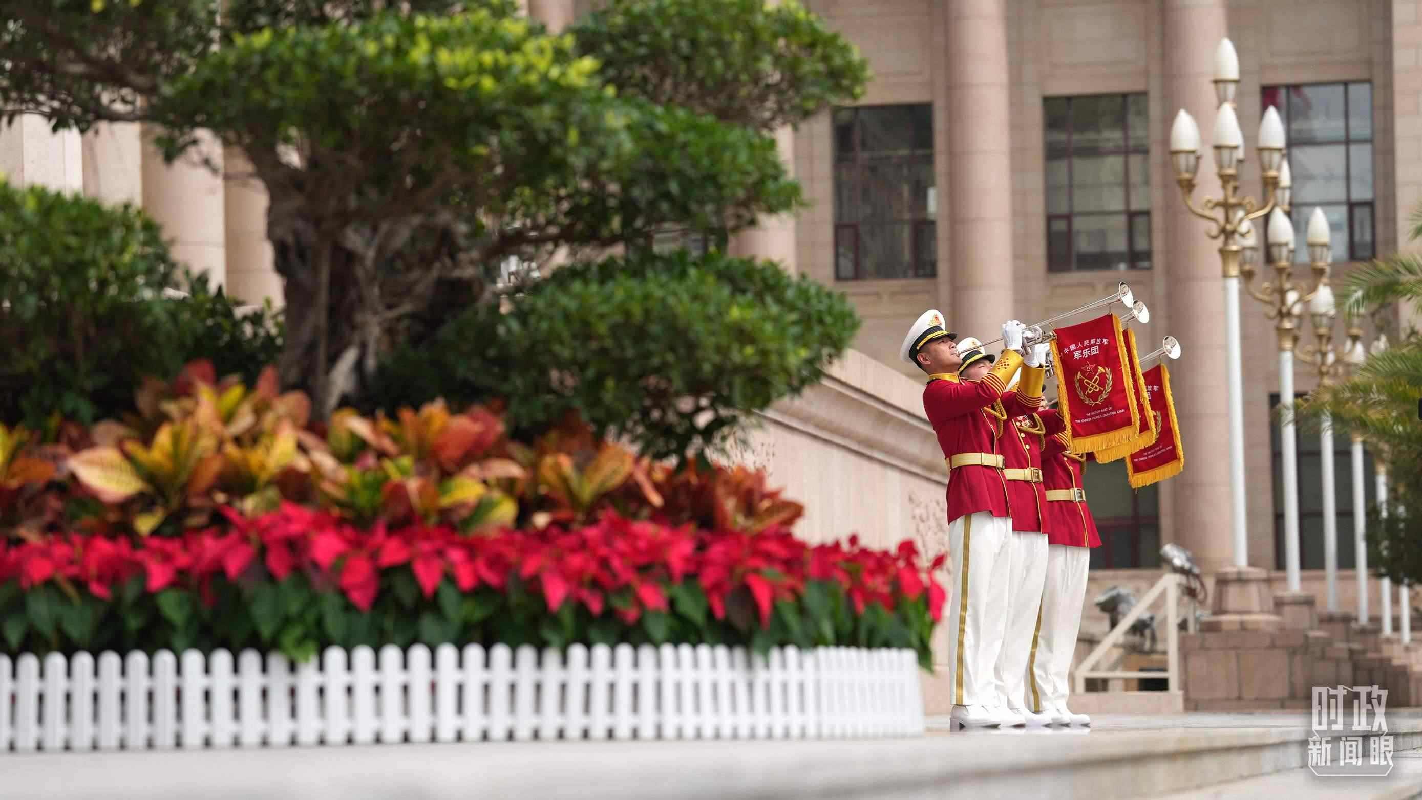 △歡迎儀式現(xiàn)場。（總臺國廣記者李晉拍攝）