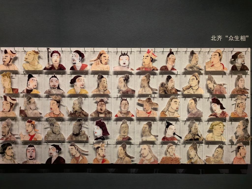 太原北齊壁畫博物館從山西北朝壁畫中提取人物元素展現(xiàn)當時民族融合、文化交流。太原北齊壁畫博物館供圖