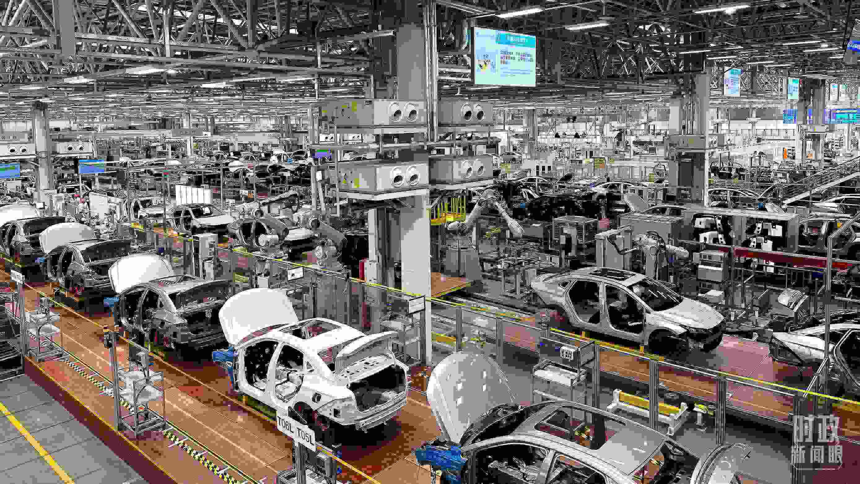 廣州廣汽埃安總裝車間智能生產線。2023年4月，習近平曾到這里考察。（總臺央視記者趙化拍攝）