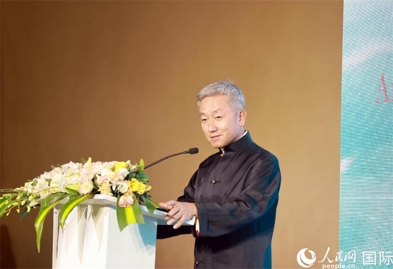 張益明大使致辭。人民網(wǎng)記者 管克江攝