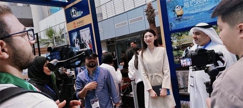 中國聯(lián)合展臺引發(fā)阿拉伯媒體關注。主辦方供圖