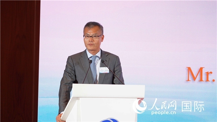中國(guó)駐南非使館鄭冰開公使發(fā)言。 人民網(wǎng) 張茜 攝