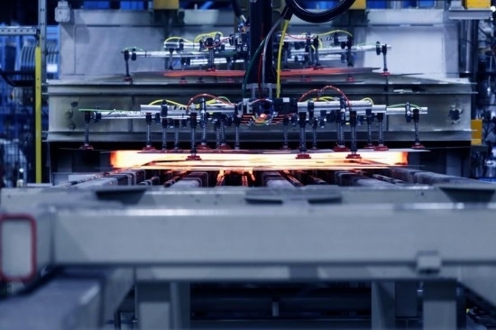 這是海斯坦普零件生產(chǎn)線（資料照片）。新華社發(fā)