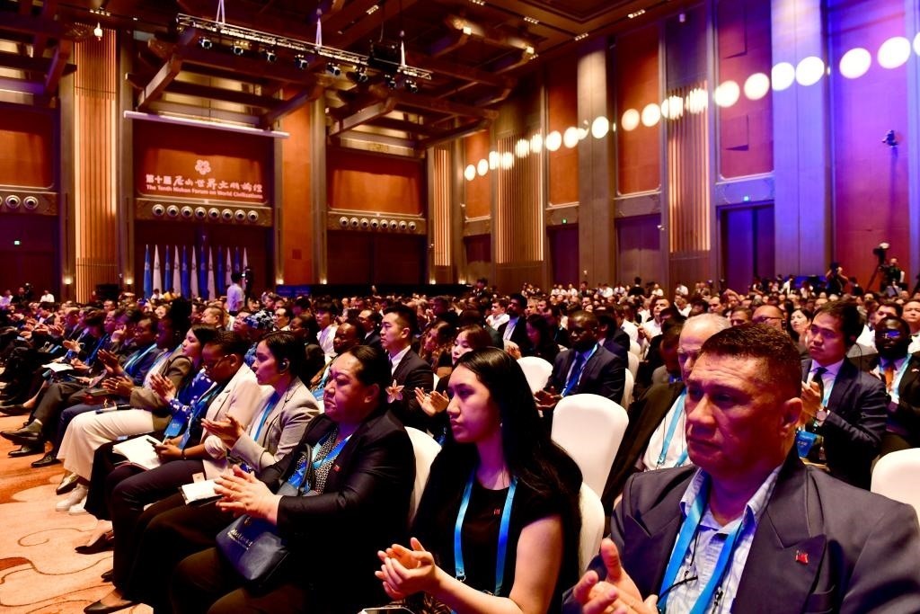 與會嘉賓出席第十屆尼山世界文明論壇。新華社記者 郭緒雷 攝