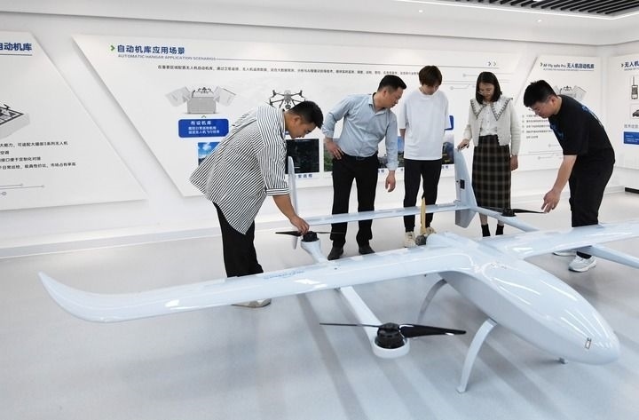 這是中科安飛（合肥）科技有限公司生產(chǎn)的無人機產(chǎn)品。（2024年5月16日攝）新華社發(fā)（郭如琦 攝）
