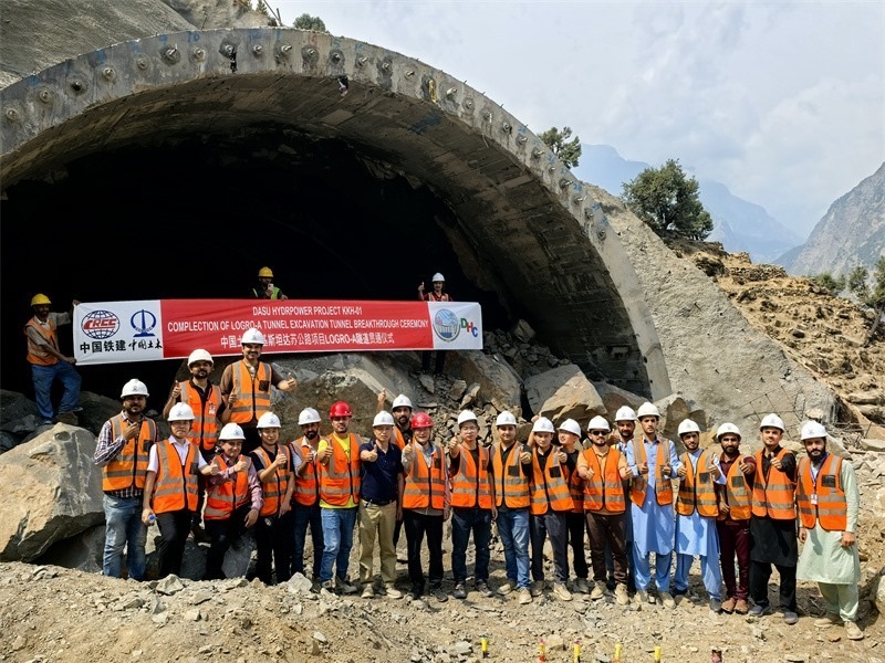 7月29日貫通儀式現(xiàn)場圖片。中國土木工程集團(tuán) 供圖