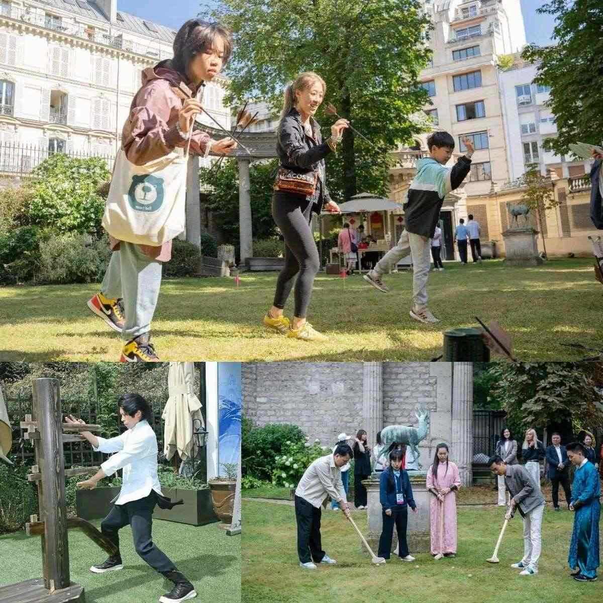 中國傳統(tǒng)體育項目互動體驗區(qū)樂趣橫生?！爸袊摇惫﹫D