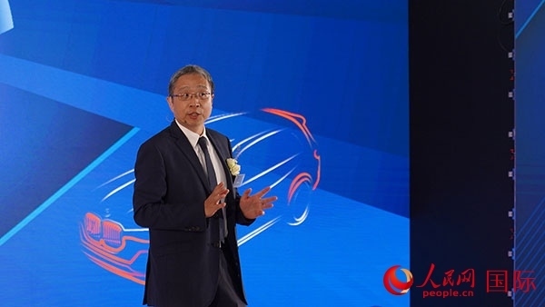 延鋒彼歐總經(jīng)理倪建華致辭。人民網(wǎng) 張茜攝