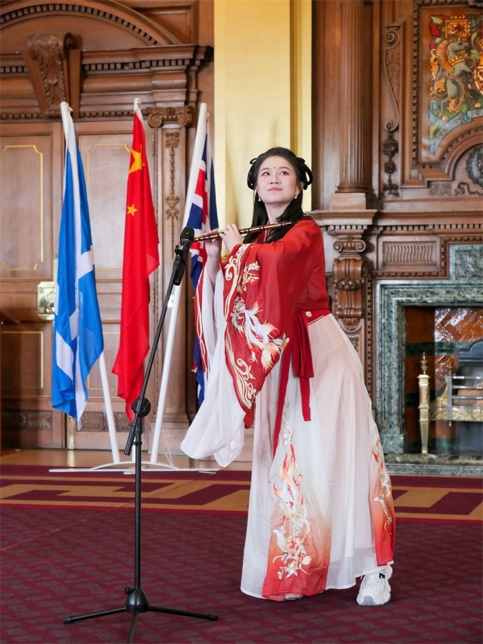 《長(zhǎng)城魂》在愛(ài)丁堡市政廳演出。主辦方供圖